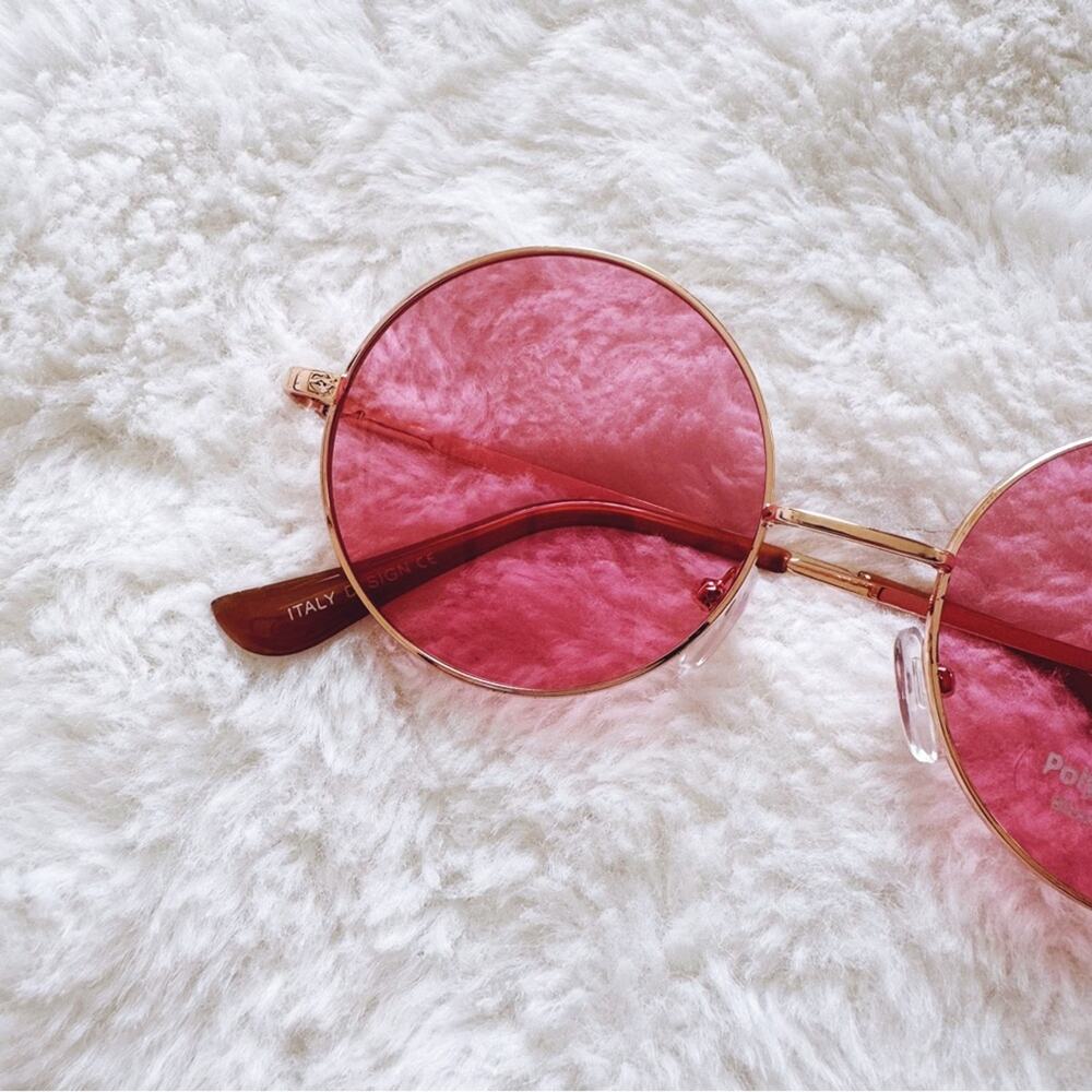 Harper Pink Round Lens Sunglasses - Picture 3 of 10